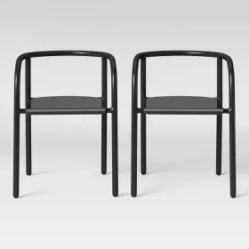 82393647 Pillowfort Set Of 2 Metal Activity Chairs Black -