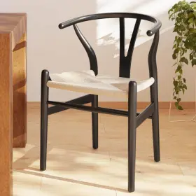 Em-109-blk Poly And Bark Weave Black Chair