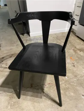 904477 Poly & Bark And Mid Century Modern Enzo Black Dining Chair
