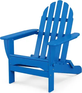 Ad5030pb Polywood Folding Adirondack Chair 35.00 Inch X 29 Pacific Blue