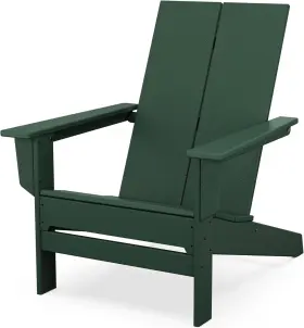 Ad7022gr Polywood Contemporary Modern Oversized Adirondack Chair In Green