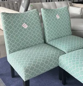 54255966 Poundex Light Blue Accent Chairchair