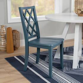 Powell 89948039 Shelby Solid Wood X Back Side Chair Graphite Lacquered Finish Armless