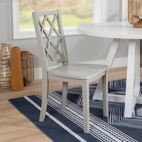 Powell 89948112 Shelby Solid Wood X Back Side Chair Gray - Lacquered Finish