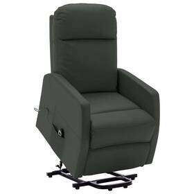 Power Lift Massage Recliner Anthracite Faux Leather 720286030240