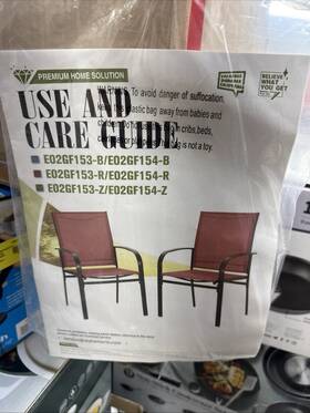 Premium Home Solution E02gf153-z Outdoor Dining Chairs Set Of 4 Brown Metal Patio