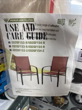 E02gf153-z Premium Home Solution Outdoor Dining Chairs Set Of 4 Brown Metal Patio