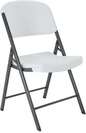 42804 Products Commercial Grade Folding Chair 4 Pack White Granite