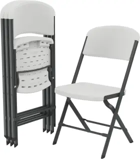 81158 Products Folding Chairs Heavy Duty Foldable Chair Contoured For Comfort 4-pack