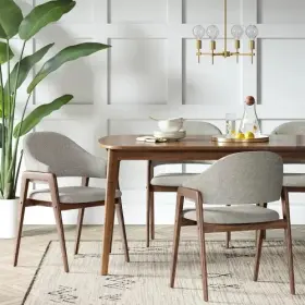 62-80639623 Project 62 Ingleside Open Back Upholstered Wood Frame Dining Chair Gray -