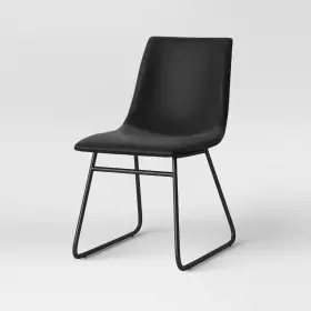 79312691 Project 62 2pk Bowden Faux Leather And Metal Dining Chair Black -