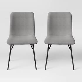 Project 62 83874519 2pk Turnbull Upholstered Dining Chairs Light Gray -
