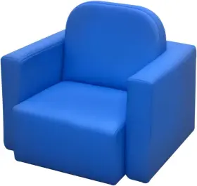 310-021bu Qaba 2-in-1 Multifunctional Kids Sofa Convertible Table And Chair Set 1 Blue