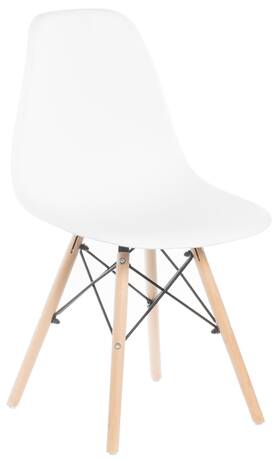 Quickway Imports Qi003746 Mid-century Modern Style Plastic Dsw Shell Dining Chair With Beech Wooden Legs
