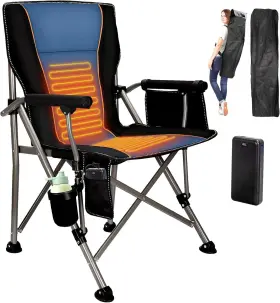 Qylyy-1 Quyuan Heated Camping Chair - 500 Lbs Capacity Battery Powered Outdoor/sports