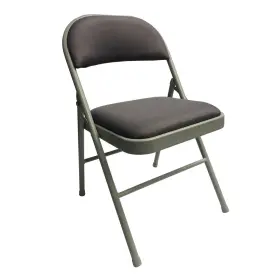 Realspace 735854814731 Upholstered Padded Folding Chair Gray