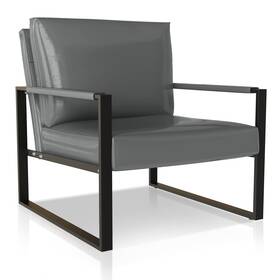 Recaceik 725538245883 Leather Accent Chairs Midcentury Modern Armchair - Scratch And Dent