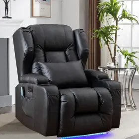 1521135051 Recliner Auto Chair With Massage And Heat 2 Cup Holders Usb Charge Port