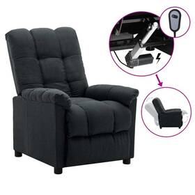 Recliner Dark Gray Polyester Fabric Standard Adjustable Footrests 720286552148