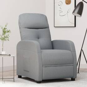 Recliner Light Gray Polyester Standard Adjustable Headrests 719883991597
