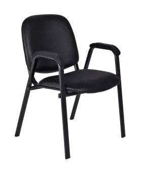 2125lbk Regency Ace Vinyl Guest Stacking Chair With Arms Durable And Comfortable