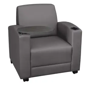 7701nsaggy Regency Nova Arm Chair With 360-degree Swiveling Tablet Grey Upholstery Ash