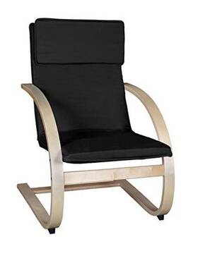 Regency Seating Inc. 843532021293 Mia Bentwood Reclining Rocking Chair Lightweight Ergonomic And Natural/black