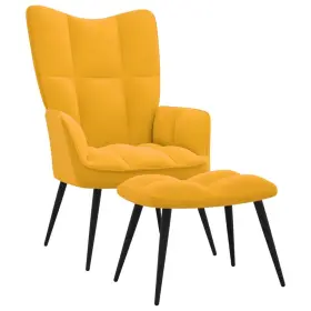 Relaxing Chair Stool Mustard Yellow 720286424629 With
