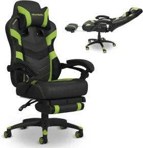 Rsp-110v2-grn Respawn 110 Pro Ergonomic Gaming Chair Footrest For Adults Office Recliner Green