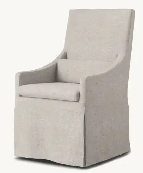 12440040 Restoration Hardware Belgian Slope Arm Slipcovered Dining Armchair 12 Pieces