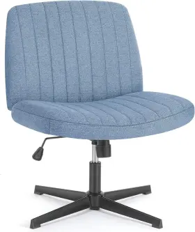 Mcomg9 Rift Criss Cross Legged Office Chair Armless Wide Seat No Wheels Modern Home Desk H