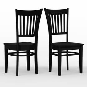 Rize Home E1670287 Spindle Bck Dining Chairs 2 Black