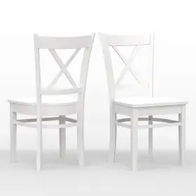 E1670350 Rize Home Cross Bck Dng Chairs 2 C-cross White