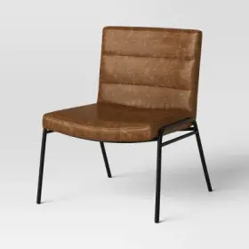 88676278 Room Essentials Stackable Chair Kd Faux Leather Metal Frame College Dorm