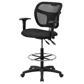 Ffif99695bk Roseto Ffif99695 25.25 Inch W Fabric Drafting Chair - Black