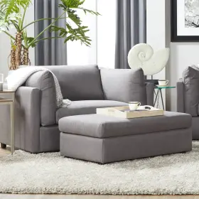 Roundhill Furniture 840155210660 Enda Oversized Living Room Pillow Back Cuddler Arm Chair
