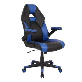 Hlc-3751b Rs Gaming Bk Blue Realspace Rgx Faux-leather High-back Chair Black/blue