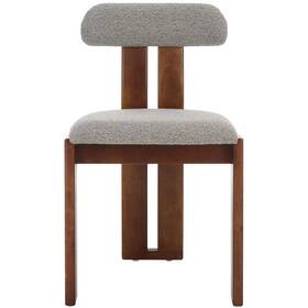 Safavieh 1003746340 Cayde Boucle Dining Chair - Dch8807 Grey/walnut