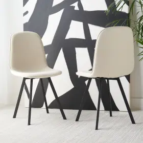 Safavieh 195058086776 Home Collection Beige/black Dining Chair Accent Living Room By