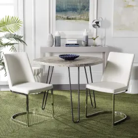 Safavieh 683726692775 Home Collection Parkston White Glam Side Chair