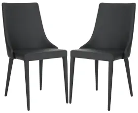 Safavieh 683726693703 Home Collection Summerset Black Side Chair Set Of 2