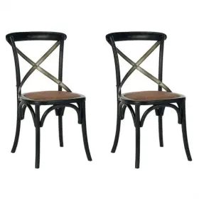 Safavieh 683726801795 Eleanor X Back Dining Chair In Hickory Set Of 2