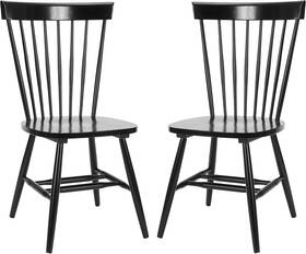 Safavieh 711181997712 Home Collection Parker Farmhouse Black Windsor Spindle Solid Wood Dinin