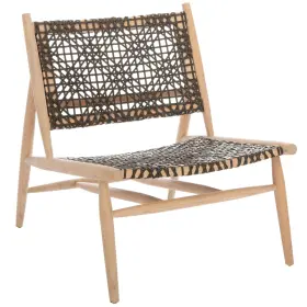 Ach1000e Safavieh Home Bandelier 15-inch Natural And Brown Leather Woven Accent Chair