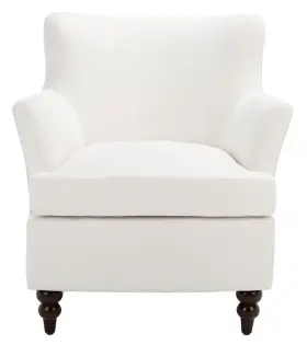 Ach4008b Safavieh Home Collection Levin White/walnut Accent Club Chair