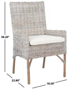 2172750342 Safavieh Ach6518a Nancy Rattan Acct Chair With Cush Reduced Price