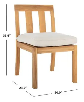 2172749308 Safavieh Cpt1006a Montford Teak Dining Chair Reduced Price
