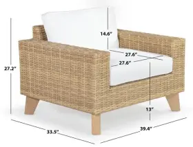 2172750634 Safavieh Cpt2101a Margarita Wicker Patio Chair Reduced Price