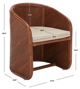 Safavieh Cwk2005a Barnette Rattan Pole Acc Chair Reduced Price 2172778153