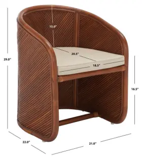 2172778153 Safavieh Cwk2005a Barnette Rattan Pole Acc Chair Reduced Price